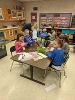 Creating the Glowbugs for STEAM Night, Over 100 Kids Come to School Early