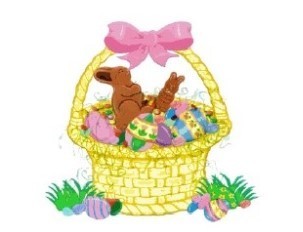 Colorful Easter basket