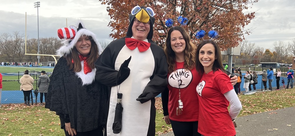 Dr. Stopinski and staff at the Halloween parade
