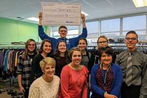 DHS IMPACT Team Presents Check to Depew Threads